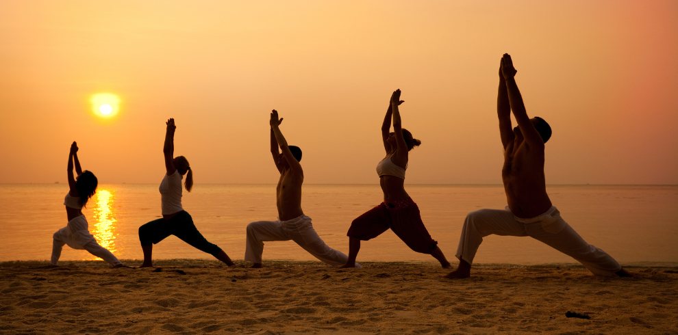 Yoga by the beach